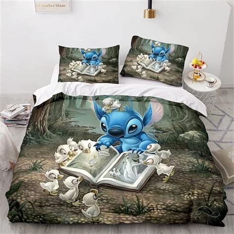 Amacigana Lilo Et Stitch Parure De Lit Stitch 200x200 Housse De Couette