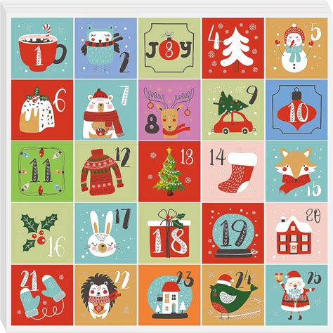 Amazon.com: Lucleag 250PCS Christmas Advent Calendar Number Stickers ...