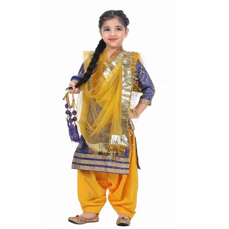 Buy Itsmycostume Punjabi Costume Dress Folk Dance Girls Set Of 3suit