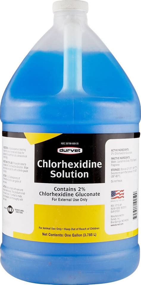 Durvet Chlorhexidine Solution Horse And Dog Antibacterial Wound Cleaner