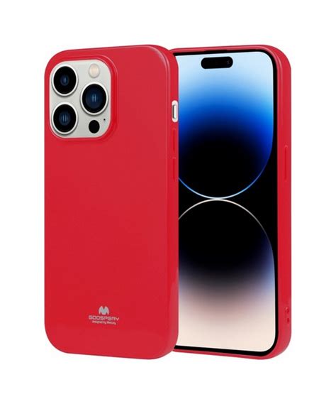 Obal na mobil iPhone 14 Pro Max Mercury Jelly Case červený kryt