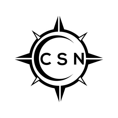 CSN abstract technology circle setting logo design on white background. CSN creative initials ...