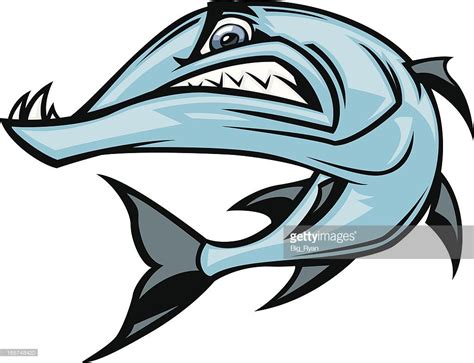 cartoon barracuda with lots of energy and attitude | Shark art, Cartoons vector, Illustration