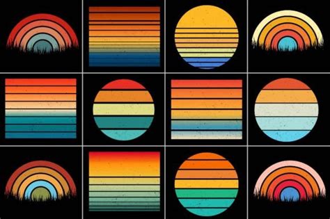 Vintage Grunge Retro Sunset Background Graphic By T Shirt Design Bundle