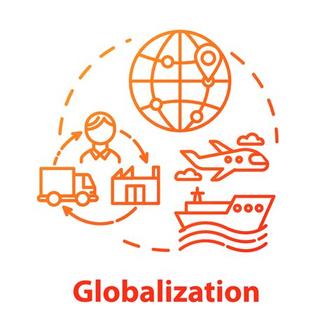 Globalization concept icon. International economy. Global distribution