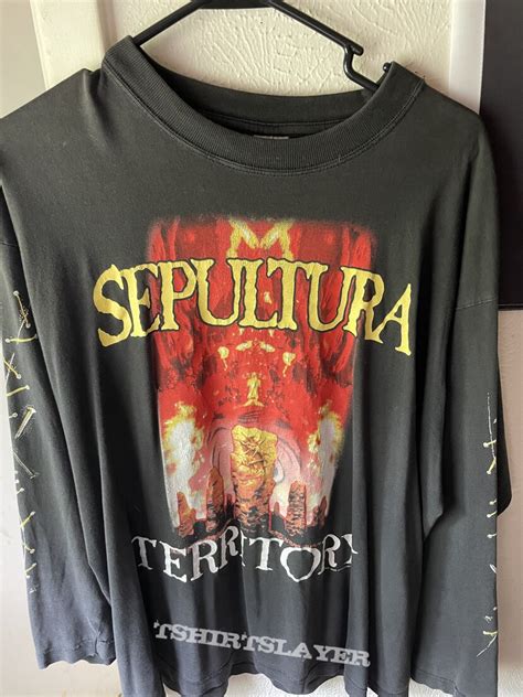 1993 Sepultura Territory Longsleeve Tshirtslayer Tshirt And