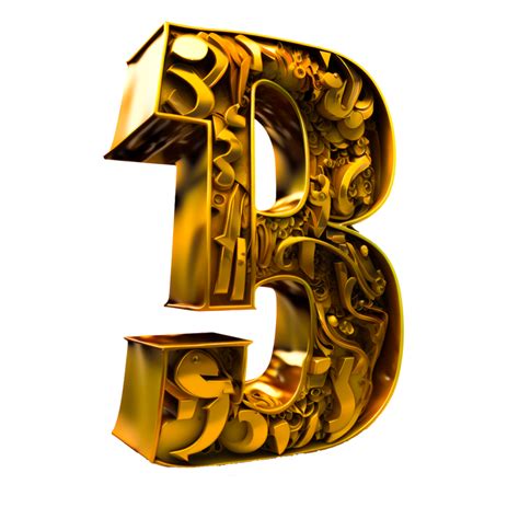 3d Golden Letter B Luxury Gold Alphabet 22506286 PNG