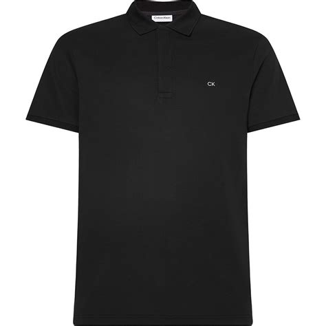 Calvin Klein Polo Manga Corta Stretch Pique Slim Negro Dressinn