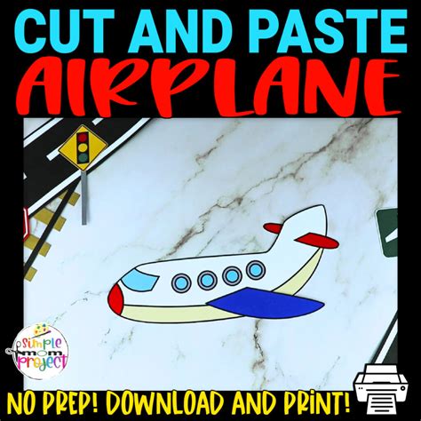 Airplane Cut and Paste Craft - Simple Mom Project Store