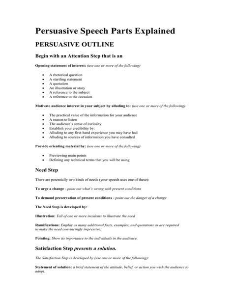 Tedx Persuasive Speech Outline