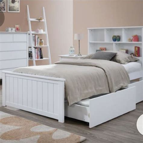 Stylish Gest Room Idea Single Beds With Storage Bed Frame With