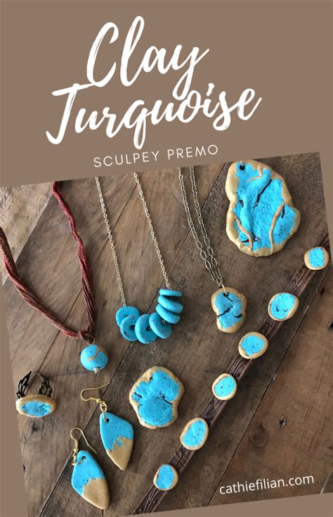 Jewelry Designs Using The New Polymer Clay Turquoise Granite Sculpey