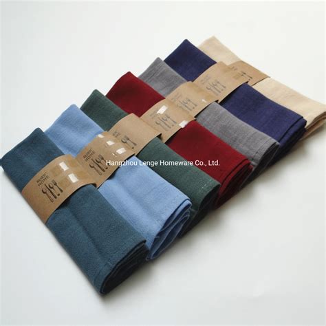 Cotton Linen Solid Color Cm Tea Towel Dinner Napkins China