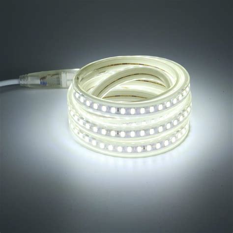 220V LED Strip 2M Koud Wit 6000K IP67 Waterdicht Met EU Stekker 5730