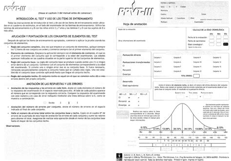 Protocolo De Peabody Pruebas Psicol Gicas Studocu