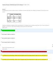 Statistical Analysis I Ma Exam First Attempt Docx Statistical