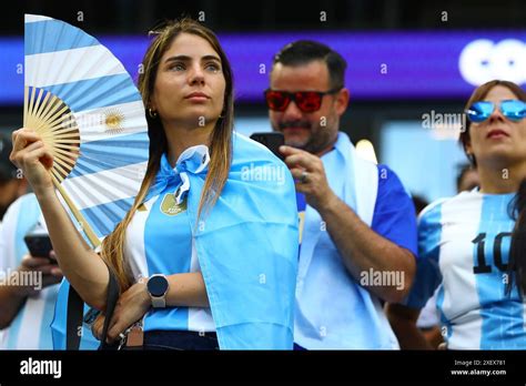 Argentinas Fans Jubeln Ihr Team Beim Copa America Usa Dem