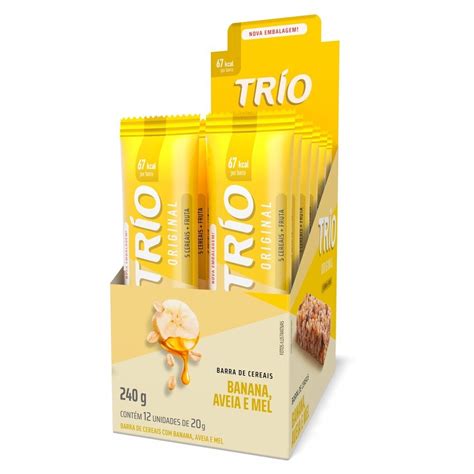 Barra De Cereal Trio Banana Aveia E Mel G Embalagem Unidades