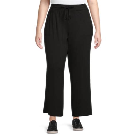 Terra And Sky Women S Plus Size Wide Leg Knit Pants