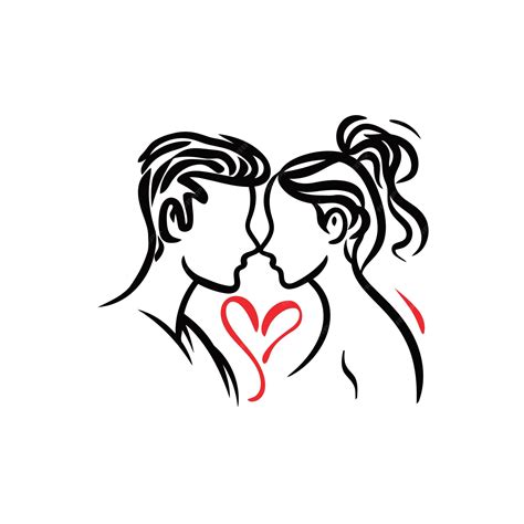 Premium Vector Outline Graphic Of Love Couple Isolated Background Symbol