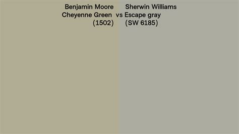 Benjamin Moore Cheyenne Green Vs Sherwin Williams Escape Gray