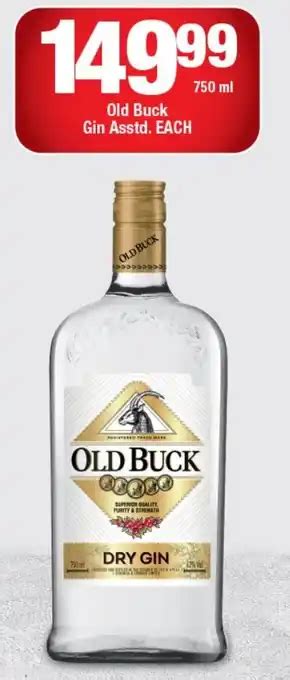 Old Buck Gin Asstd Each Offer At Ok Liquor