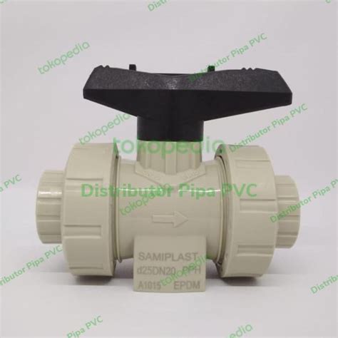 Jual True Union Ball Valve PPH 1 2 Inch DN15 EPDM Fitting PPH Pipa PPH