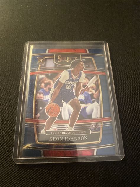 2021 22 Panini Select Keon Johnson Blue Shimmer Prizm RC Rookie 40