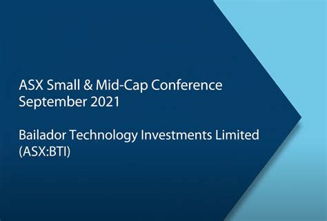 Video Paul Wilson Presents To The Asx Small And Mid Cap Conference