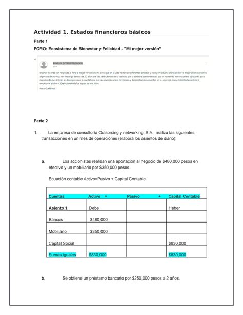 Ejercicio Contabilidad Contabilidad Y