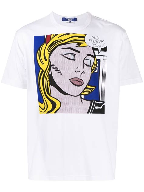 Junya Watanabe T Shirt Mit Pop Art Print In White ModeSens