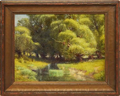 Volney Richardson American Impressionist Sunlit Summer Landcsape