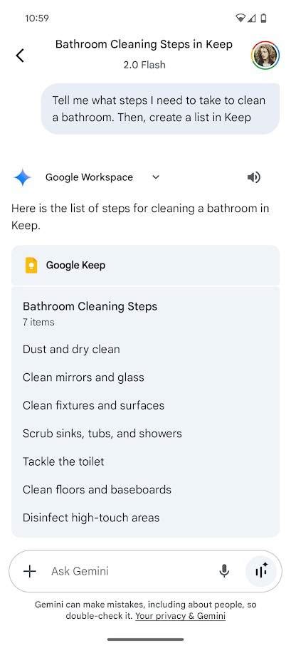 How I use Gemini to create and update notes in Google Keep