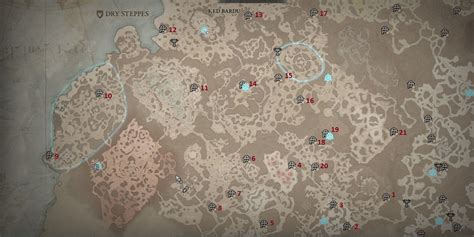 Diablo 4 All Side Dungeon Locations In Dry Steppes