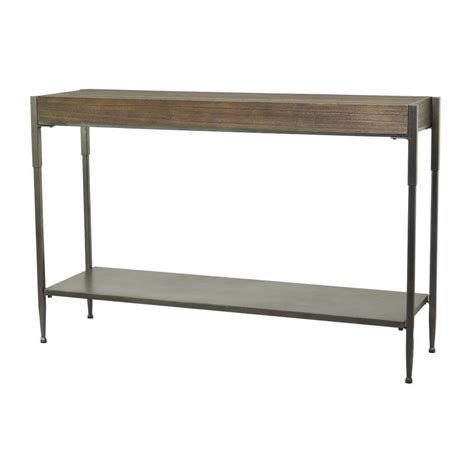 Litton Lane In Gray Extra Large Rectangle Metal Shelf Console