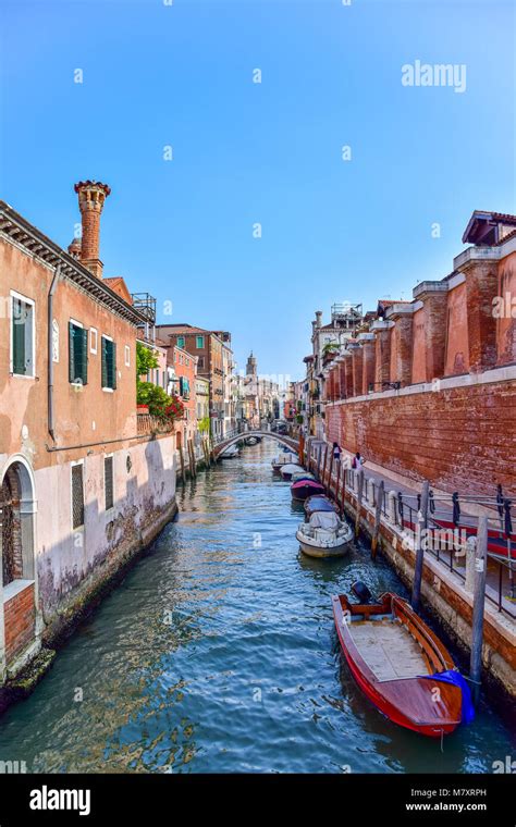 View along a canal, Venice Stock Photo - Alamy