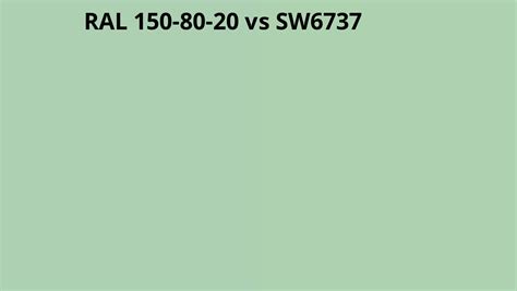 RAL 150 80 20 Vs SW6737 RAL Colour Chart UK