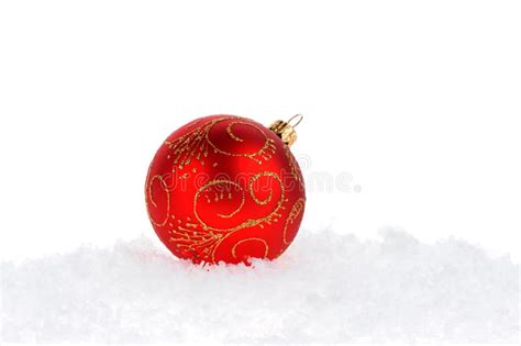 Esfera Vermelha Do Natal Imagem De Stock Imagem De Vibrante