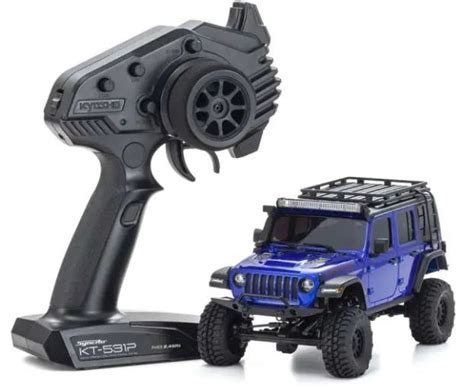 Kyosho Mini Z 4x4 Jeep Wrangler Blue Metallic Readyset At Mighty