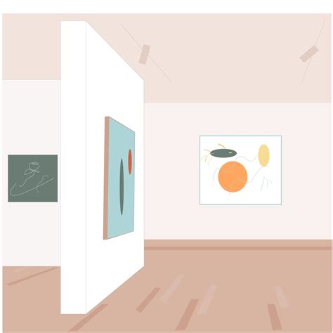 Interior of a modern art gallery 2171984 Vector Art at Vecteezy