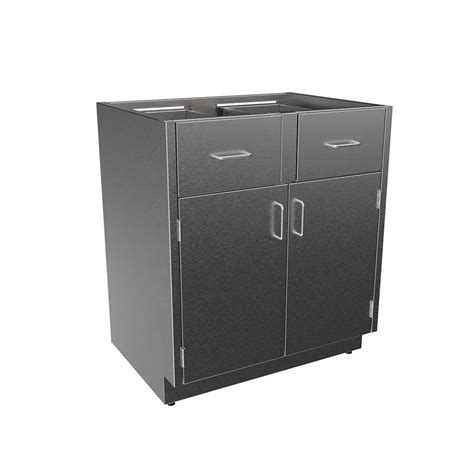 Sbc3530 A Stainless Steel Standing Height Base Cabinet W2 Drawer 2