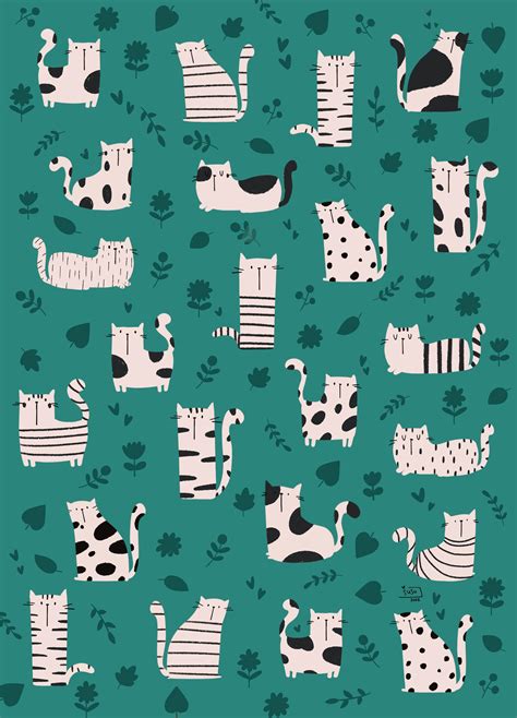 Cat Pattern On Behance