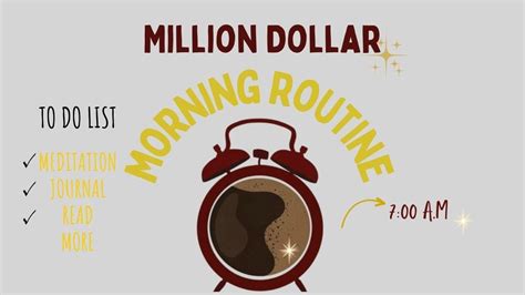 So I Tried The 1 Million Dollar Morning Routine Daily Routines For