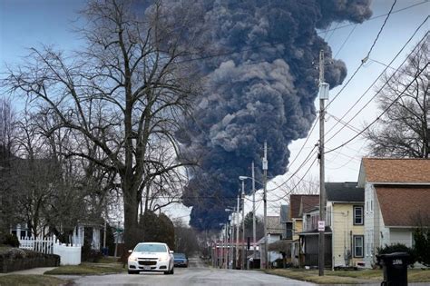 The evacuation order was lifted a week ago near the toxic train wreck ...