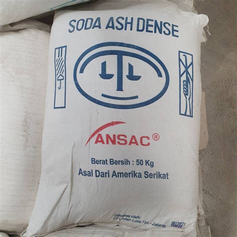 Jual Soda Ash Dense 99 5 Ansac 50 Kilogram Soda Abu Natrium Karbonat