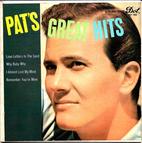 Pat Boone Pat S Great Hits Vinyl Records Lp Cd On Cdandlp