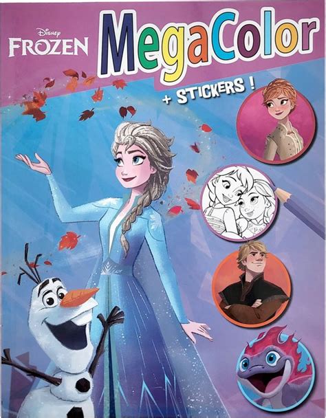 Disney Frozen Kleurboek Met Stickers Megacolor 130 Kleurplaten