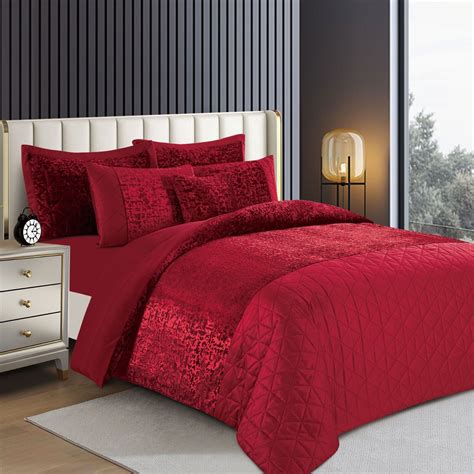 Luxury Crushed Velvet Duvet Cover Quilt Soft Cosy Bedding Set And Pillowcases All Ebay