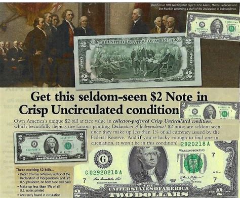 Lot Of New Uncirculated Two Dollar Bills Series A Sequential