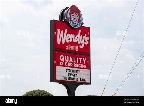 Muncy, United States. 10th June, 2023. The Wendy's logo is seen on a ...